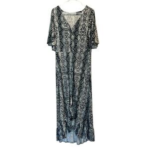 Fabrik Snake Skin Short Sleeve Maxi Dress XL Plus Size